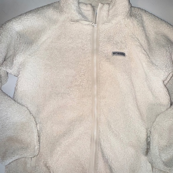SALE Columbia Sportswear Women's Sherpa Full Zip Jacket Cream Teddy XXL - Picture 8 of 9